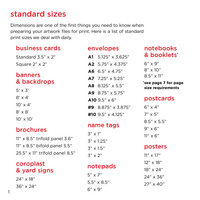 Pg. 1 Standard Sizes